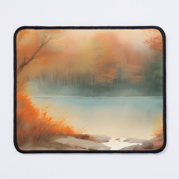 Item preview, Forest Lake in Autumn Landscape Watercolor Painting | Watercolor Landscape | Watercolor Art | Watercolor Scenery designed and sold by UnhingedBird.