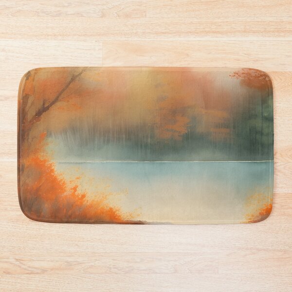 Item preview, Forest Lake in Autumn Landscape Watercolor Painting | Watercolor Landscape | Watercolor Art | Watercolor Scenery designed and sold by UnhingedBird.