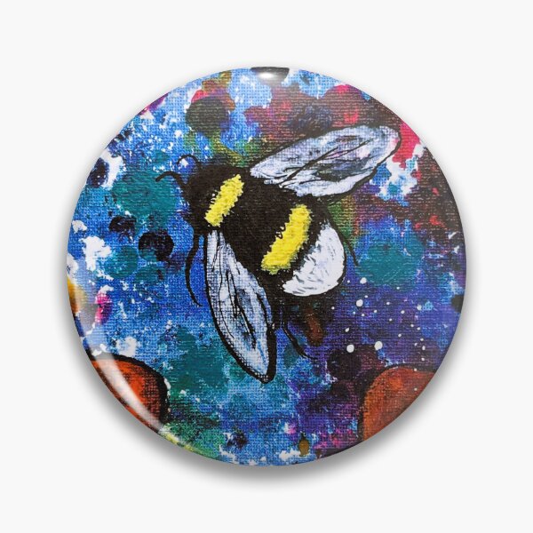 Item preview, Bumble bee with wild strawberry designed and sold by sarahheatherART.