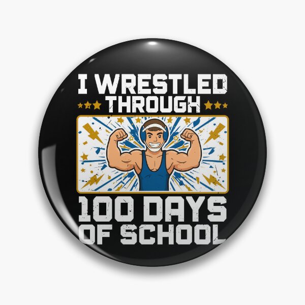 Item preview, I Wrestled Through 100 Days of School - Fun Wrestling Design Gift For Wrestler Boy 100th Day designed and sold by JUSTBEELEGANT.