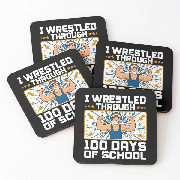 Item preview, I Wrestled Through 100 Days of School - Fun Wrestling Design Gift For Wrestler Boy 100th Day designed and sold by JUSTBEELEGANT.