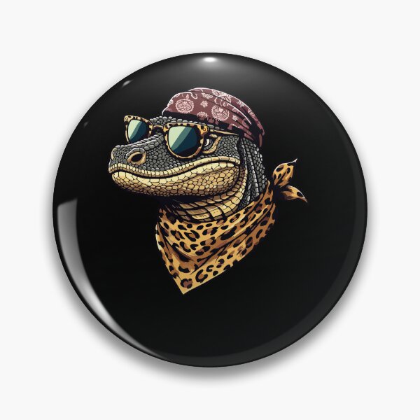 Artikelvorschau, Komodowaran trägt Leopardenschal und Sonnenbrille entworfen und verkauft von Artistoos.