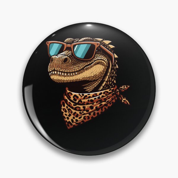 Artikelvorschau, Komodowaran trägt Leopardenschal und Sonnenbrille entworfen und verkauft von Artistoos.