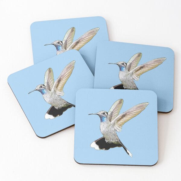 Item preview, Blue-throated Mountain-gem Hummingbird Black Alternate Design  designed and sold by designsasstultd.