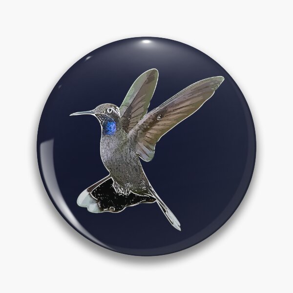 Item preview, Blue-throated Mountain-gem Hummingbird White Alternate Design  designed and sold by designsasstultd.