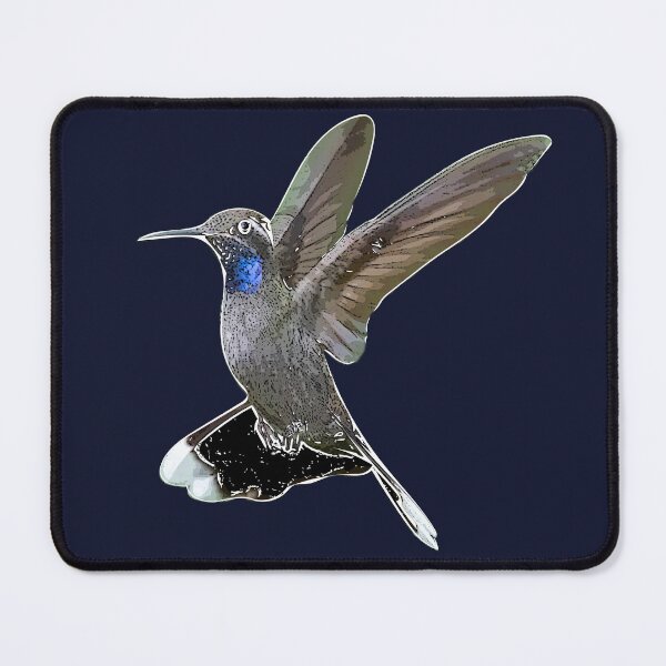 Item preview, Blue-throated Mountain-gem Hummingbird White Alternate Design  designed and sold by designsasstultd.