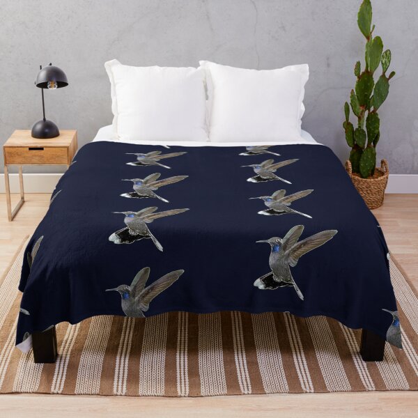 Item preview, Blue-throated Mountain-gem Hummingbird White Alternate Design  designed and sold by designsasstultd.