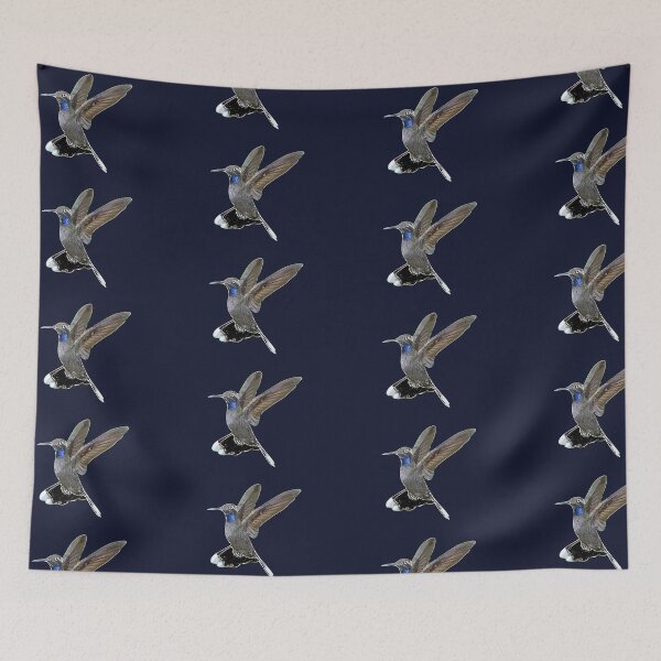 Item preview, Blue-throated Mountain-gem Hummingbird White Alternate Design  designed and sold by designsasstultd.