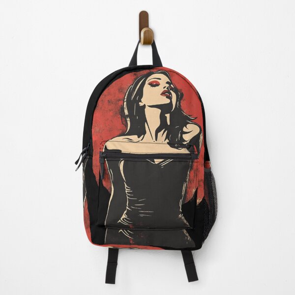 Item preview, Noir Elegance Portrait – Minimalistic Woman in Red Spotlight designed and sold by VividCore.