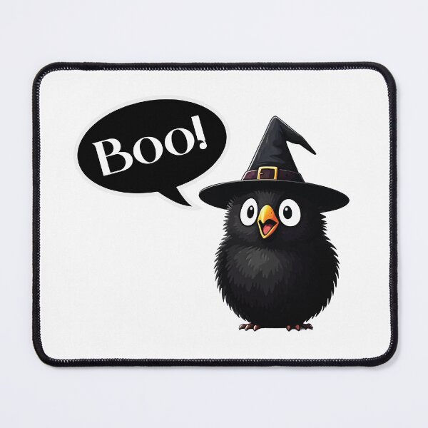 Item preview, Halloween bird witch says Boo! designed and sold by Esinald.