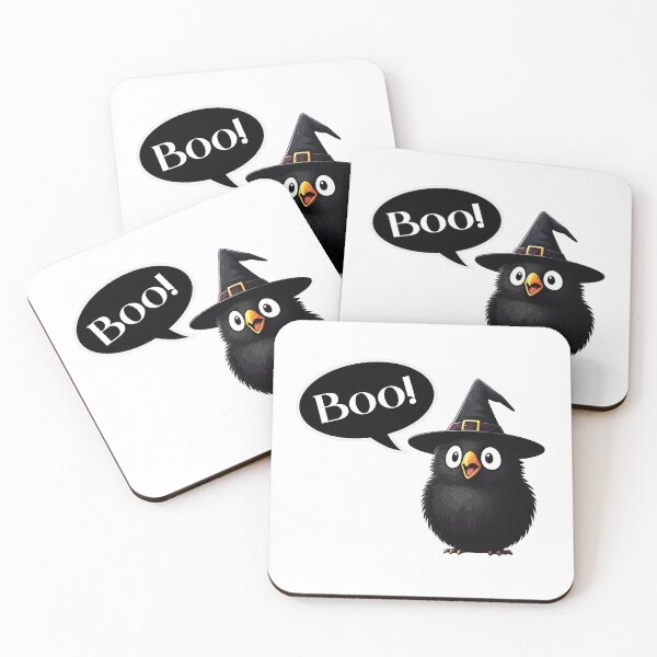Item preview, Halloween bird witch says Boo! designed and sold by Esinald.