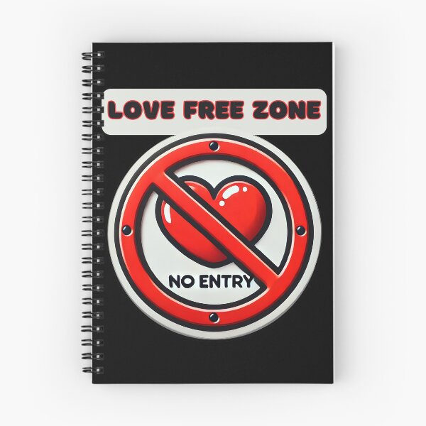 Item preview, Love Free Zone - Anti-Love Humor Design designed and sold by Dantin.