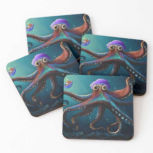 Item preview, Octo  bathtime  designed and sold by Whimsy Pose Illustrations.