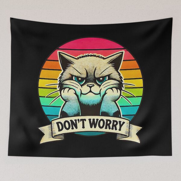 Item preview, Don't Worry Cat meme designed and sold by plushism.