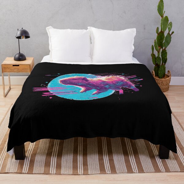 Item preview, Cosmic Capybara: Neon Space Voyage designed and sold by VisualArtsOasis.