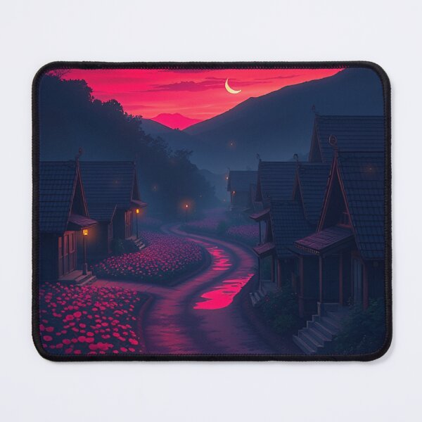 Item preview, Tranquil Anime Village at Dusk  designed and sold by typoinspired.