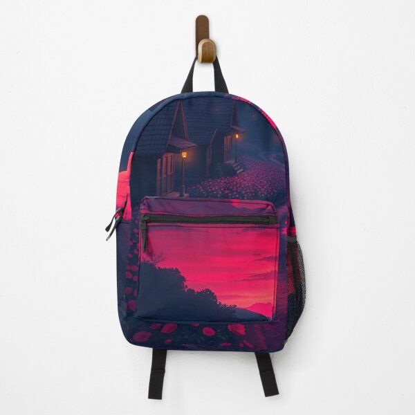 Item preview, Tranquil Anime Village at Dusk  designed and sold by typoinspired.