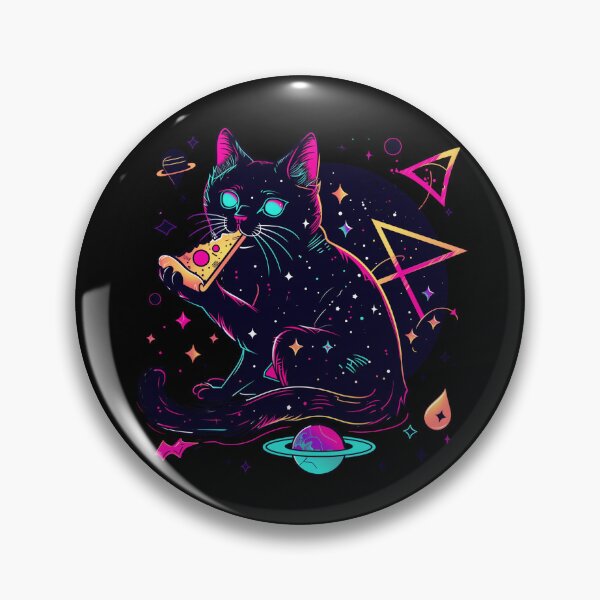 Item preview, Space Cat with Pizza designed and sold by VisualArtsOasis.