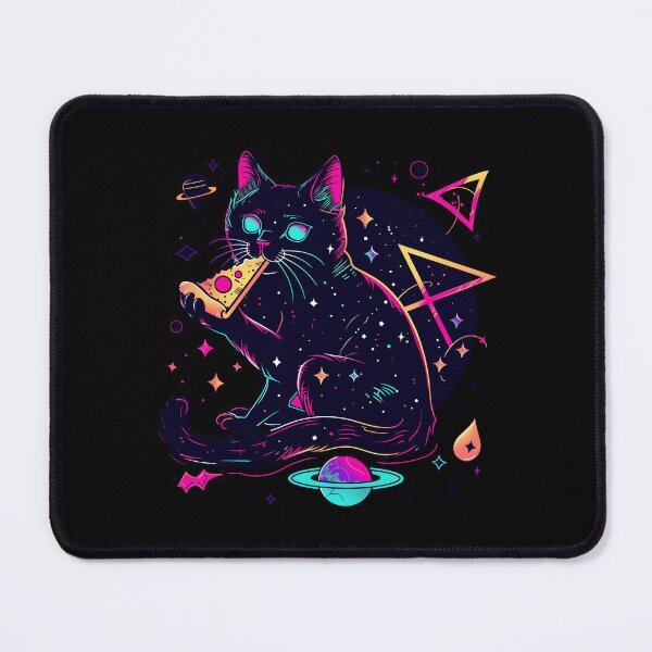 Item preview, Space Cat with Pizza designed and sold by VisualArtsOasis.