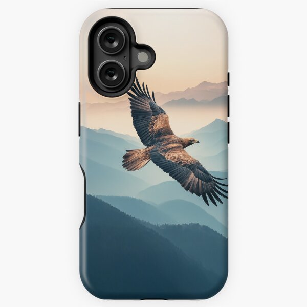 Item preview, Golden Eagle Soaring Over Majestic Mountain Range at Sunrise designed and sold by VisualArtsOasis.