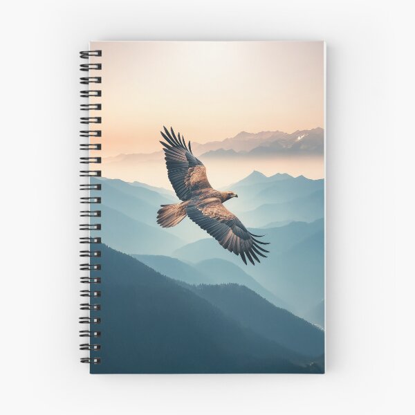 Item preview, Golden Eagle Soaring Over Majestic Mountain Range at Sunrise designed and sold by VisualArtsOasis.