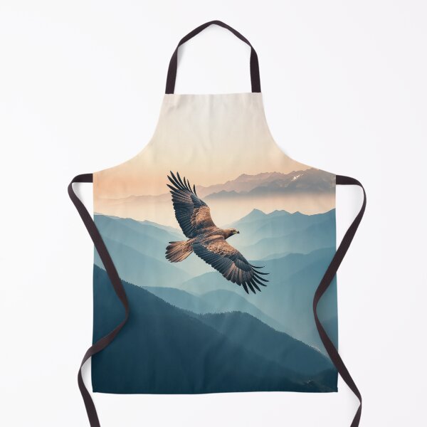 Item preview, Golden Eagle Soaring Over Majestic Mountain Range at Sunrise designed and sold by VisualArtsOasis.