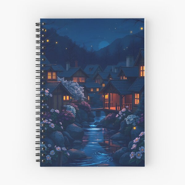 Item preview, A Tranquil Village under Dusky Light | Dawn and Dusk - Beautiful Nature designed and sold by typoinspired.