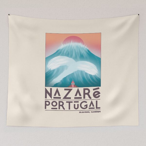 Item preview, Nazaré Portugal Big Wave Poster – Iconic Surfing Destination Art designed and sold by JDP--Designs.