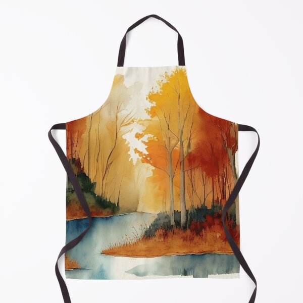Item preview, Forest Lake in Autumn Landscape Watercolor Painting | Watercolor Landscape | Watercolor Art | Watercolor Scenery designed and sold by UnhingedBird.