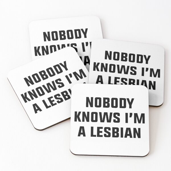 Item preview, Nobody Knows I am A Lesbian Funny Lesbian Saying Lesbian pride flag designed and sold by House Sparrow.