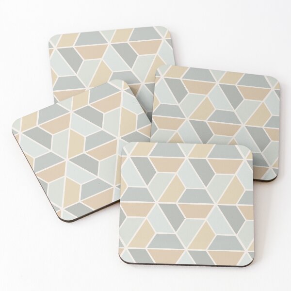 Item preview, Bold Tessellation - grey-green and beige designed and sold by colorofmagic.