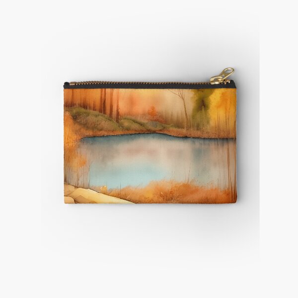 Item preview, Forest Lake in Autumn Landscape Watercolor Painting | Watercolor Landscape | Watercolor Art | Watercolor Scenery designed and sold by UnhingedBird.