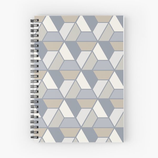 Item preview, Retro Bold Tessellation - grey blue and beige designed and sold by colorofmagic.