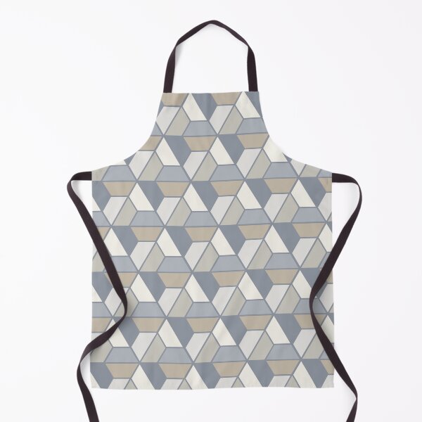 Item preview, Retro Bold Tessellation - grey blue and beige designed and sold by colorofmagic.