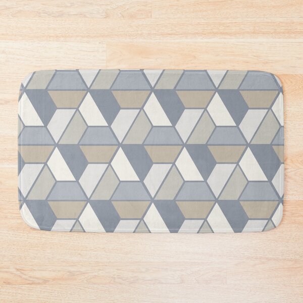 Item preview, Retro Bold Tessellation - grey blue and beige designed and sold by colorofmagic.