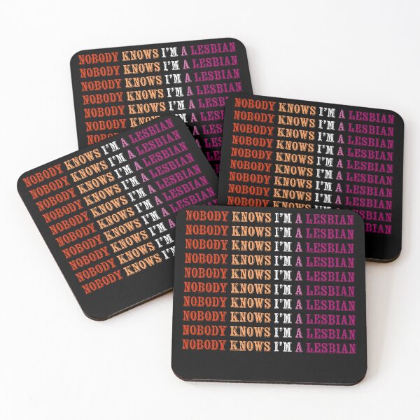Item preview, Nobody Knows I am A Lesbian Funny Lesbian Saying Lesbian pride flag designed and sold by House Sparrow.