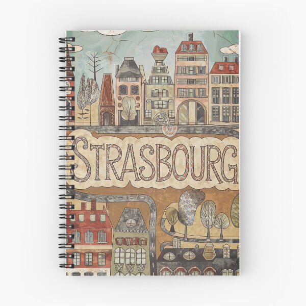 Item preview, Vintage Strasbourg City of France Whimsical Retro Doodle Typography Art designed and sold by Witty Shirts.