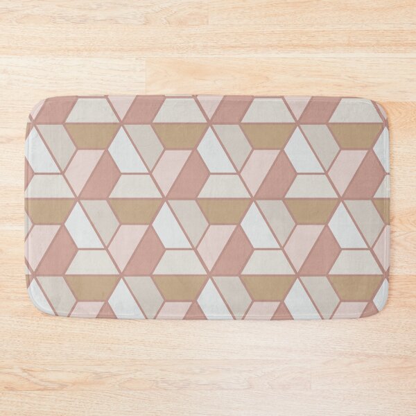 Item preview, Retro Bold Tessellation - rose, grey and sand designed and sold by colorofmagic.