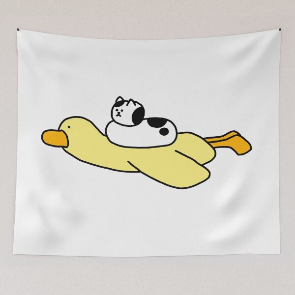 Item preview, a Cat on the Duck flying in the sky designed and sold by superbaechoo.