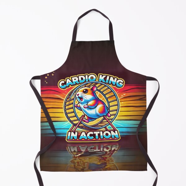 Item preview, Cardio King in Action – Funny Hamster Design designed and sold by Designeerguy.