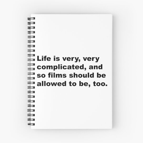 Item preview, Life is very, very complicated, and so films should be allowed to be, too. - David Lynch Quote designed and sold by Aesthetic Crew.