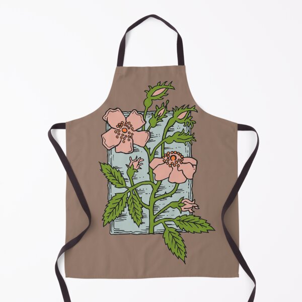 Item preview, Musk Rose, Vintage style flower stamp / mocha mousse background designed and sold by Colette van der Wal.