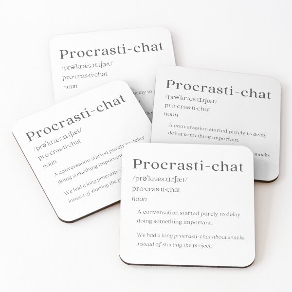 Artikelvorschau, Wörterbuch: Procrasti-chat entworfen und verkauft von nature. electrified..