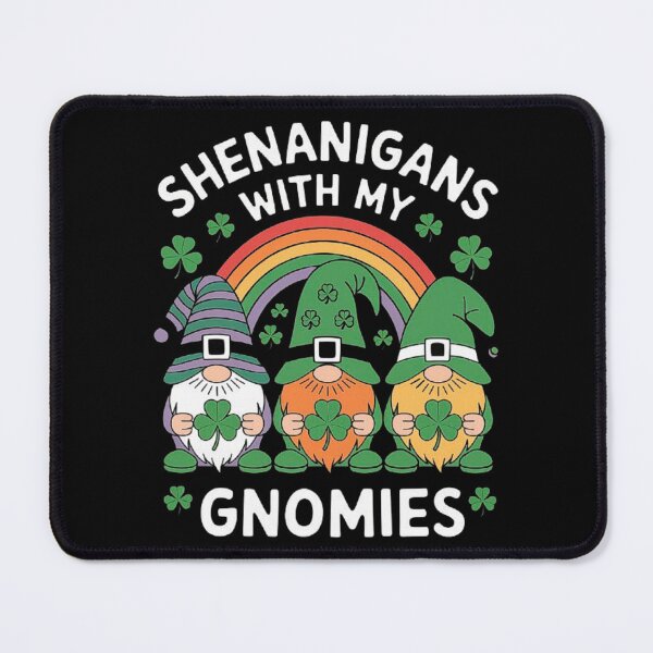 Item preview, Funny St. Patrick’s Day Gnomes with Shamrocks and Rainbow designed and sold by love3617.