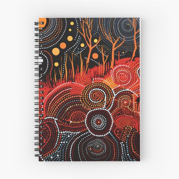 Item preview, Aboriginal Inspired Dot Art - Fire Circles designed and sold by GrinGalore.
