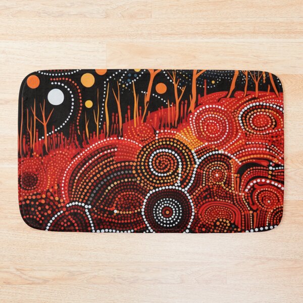 Item preview, Aboriginal Inspired Dot Art - Fire Circles designed and sold by GrinGalore.