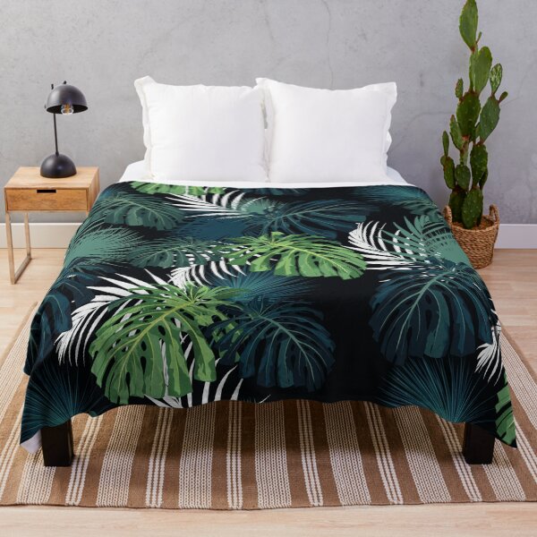 Item preview, Beautiful floral seamless pattern background with monstera and tropical palm leaves. designed and sold by MatyKotiv.