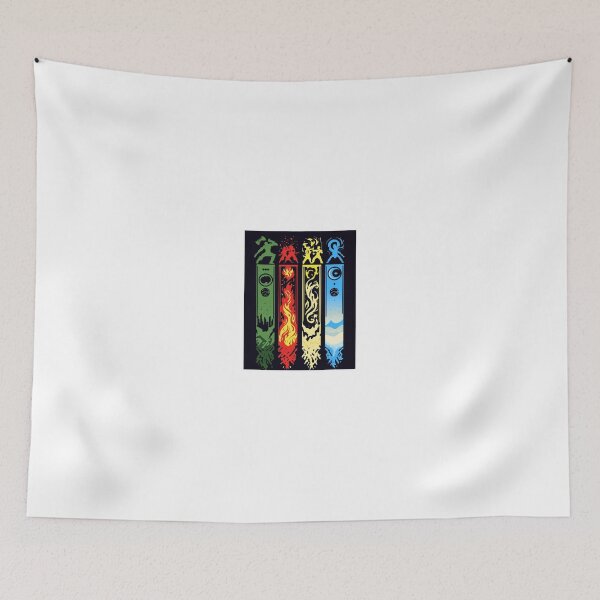 Item preview, "Stylized Elemental Banners Art - Fire, Water, Earth, and Air Design" designed and sold by IINSPIRA.