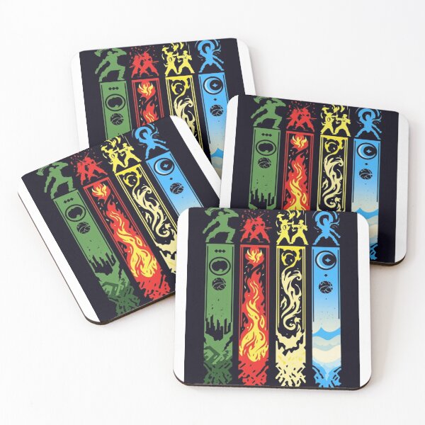Item preview, "Stylized Elemental Banners Art - Fire, Water, Earth, and Air Design" designed and sold by IINSPIRA.
