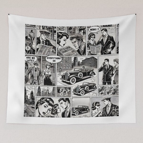 Item preview, Retro Comic Newspaper Clipping – Seamless Design designed and sold by DI GIULIANO.
